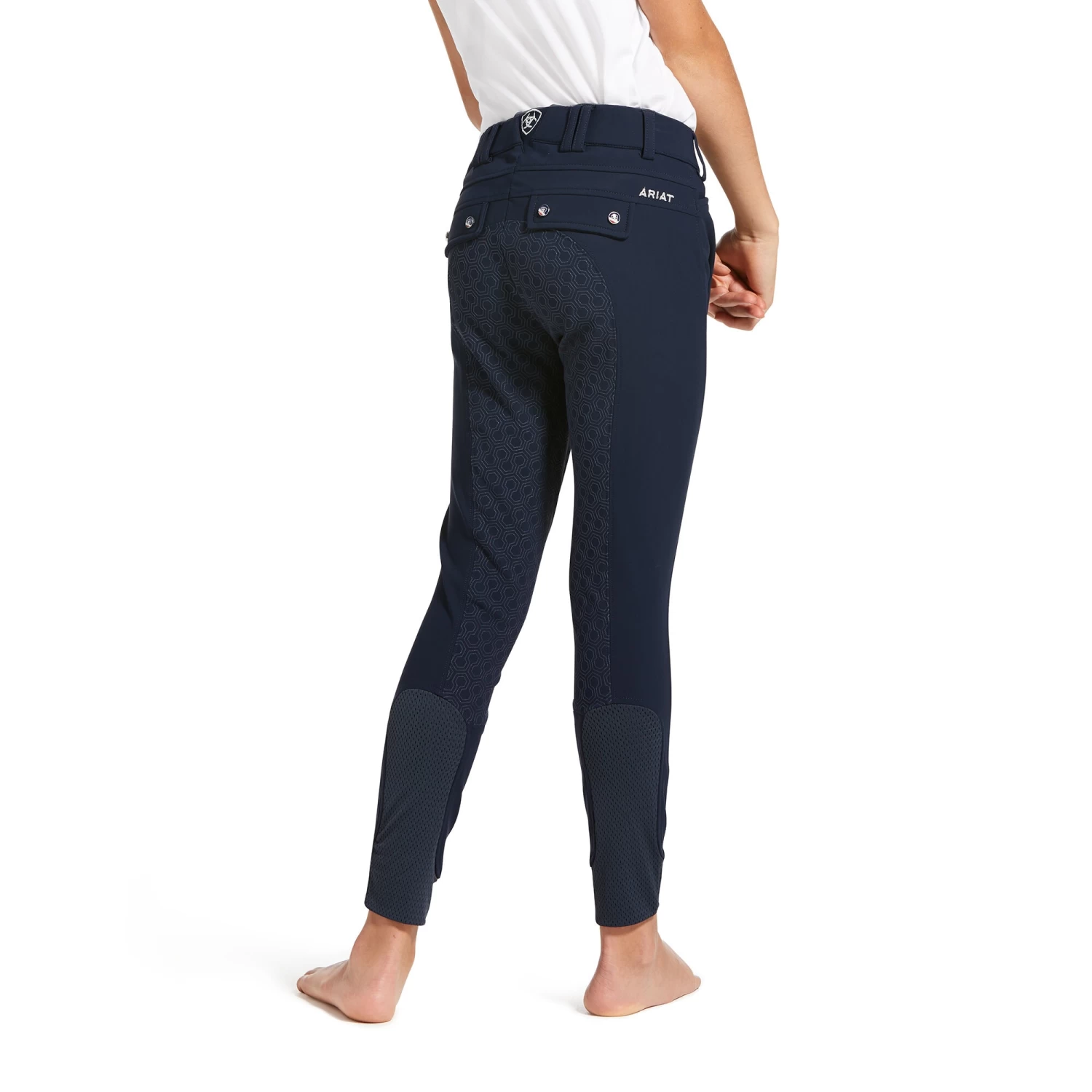 Junior Riding Breeches Tri - Navy 2 Junior Riding Breeches Tri - Navy - Image 2