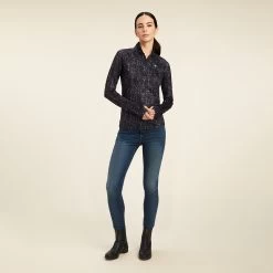 Lowell Functional Sweater- Black Bit Print -Horse Riding Equipment AR 10041207 4