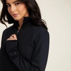 Sweatshirt Venture 1/2 Zip - Black -Horse Riding Equipment AR 10041395 3