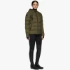 Matte Quilted Puffer Jacket - Green