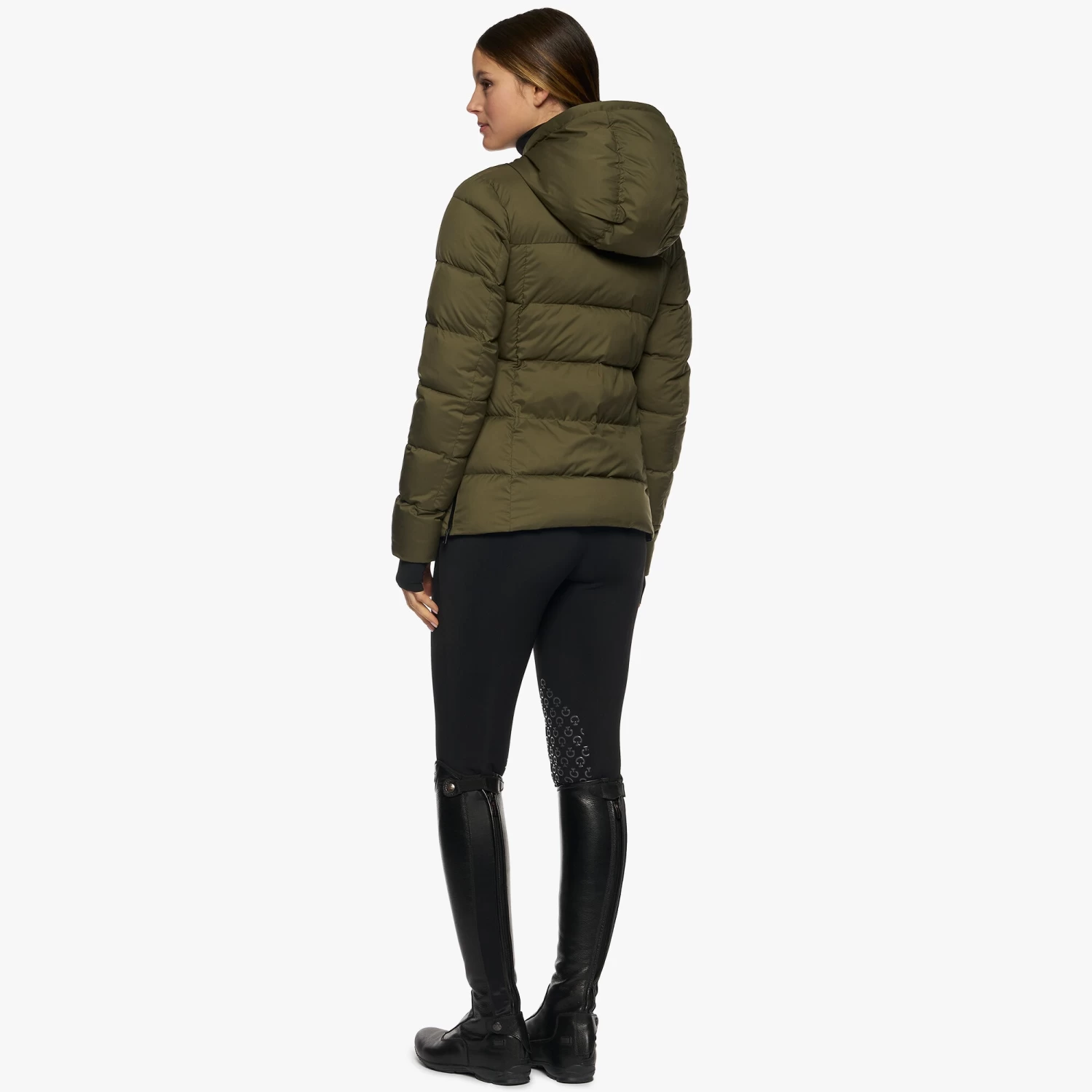 Matte Quilted Puffer Jacket - Green 2 Matte Quilted Puffer Jacket - Green - Image 2