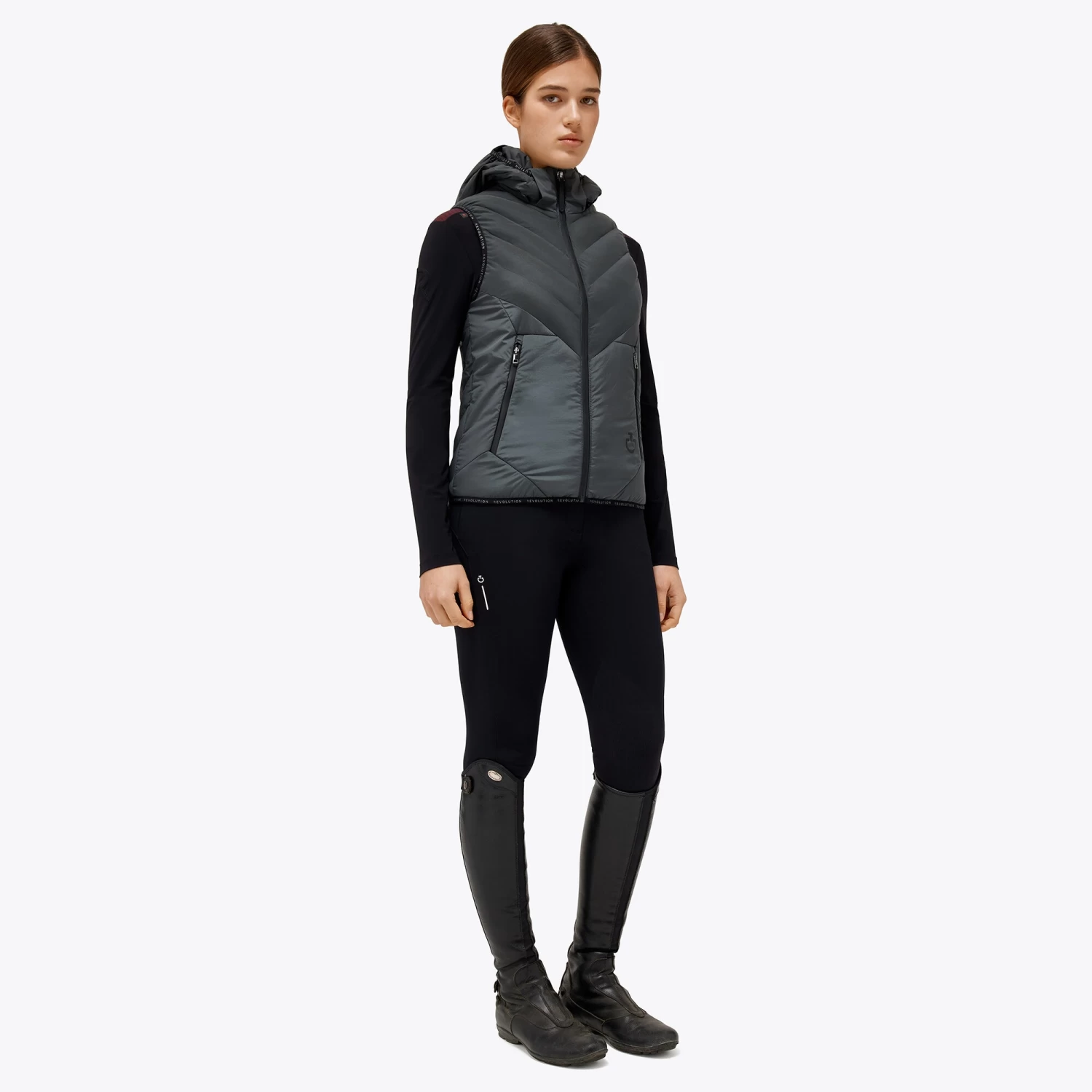 Nylon Puffer Vest - Charcoal Grey 1 Nylon Puffer Vest - Charcoal Grey