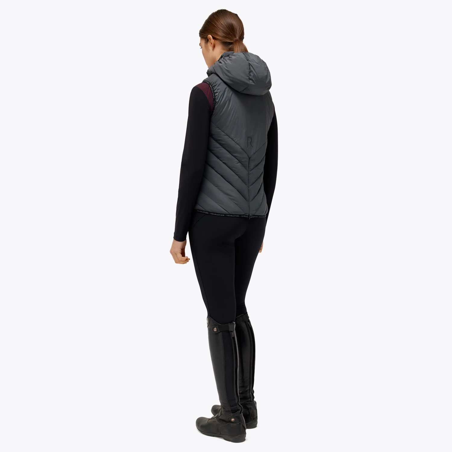 Nylon Puffer Vest - Charcoal Grey 2 Nylon Puffer Vest - Charcoal Grey - Image 2