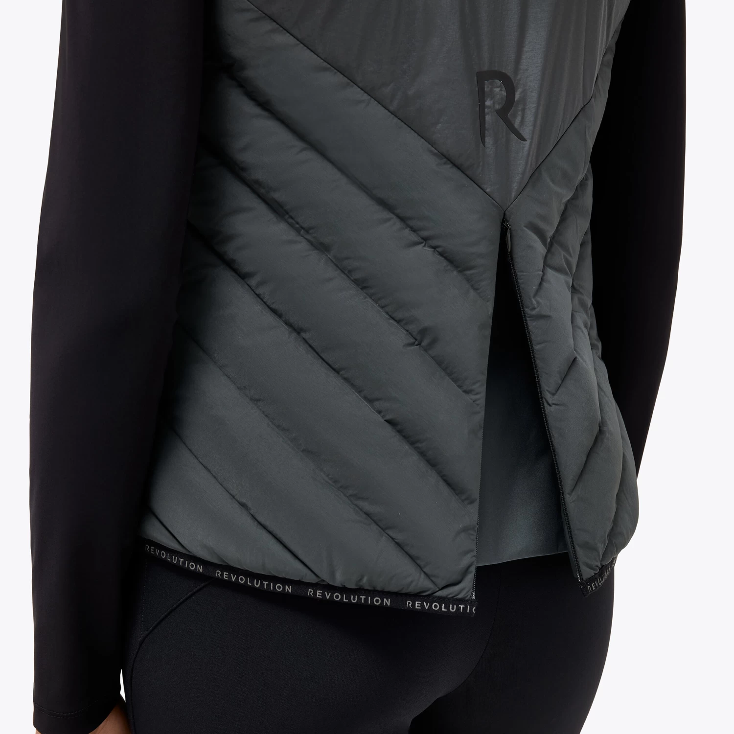 Nylon Puffer Vest - Charcoal Grey 5 Nylon Puffer Vest - Charcoal Grey - Image 5