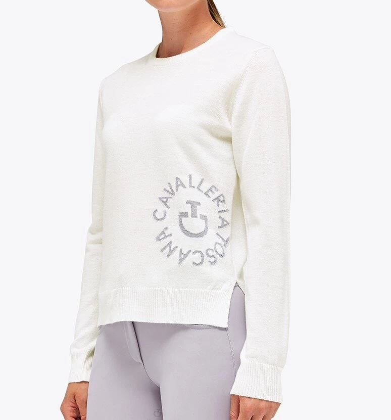 Merino Crew Neck - White 1 Merino Crew Neck - White