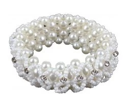 Hair Scrunchy With Pearls