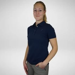 Cotton Polo Rhinestone HOemma - Navy -Horse Riding Equipment HOG 109 14 0000S 4