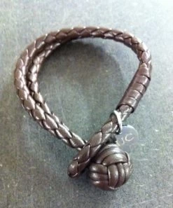 Leather Bracelet With Knot - Black -Horse Riding Equipment LUC 4009 2