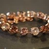 Rhinestone Bracelet - Silk/Vintage/Rose
