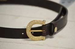 Belt With Crystal Buckle