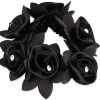Diamond Rose Scrunchie - Black