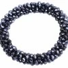 Shiny Beads Scrunchie - Navy