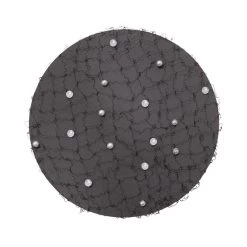 Hairnet With Pearls And Rhinestones - Brown