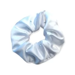 Hair Tie With Crystals - White