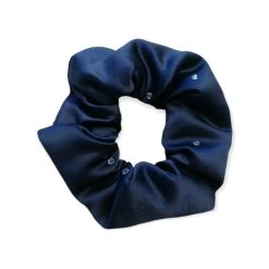 Hair Tie With Crystals - Navy