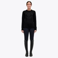 Cashmere Blend Crew Neck - Black