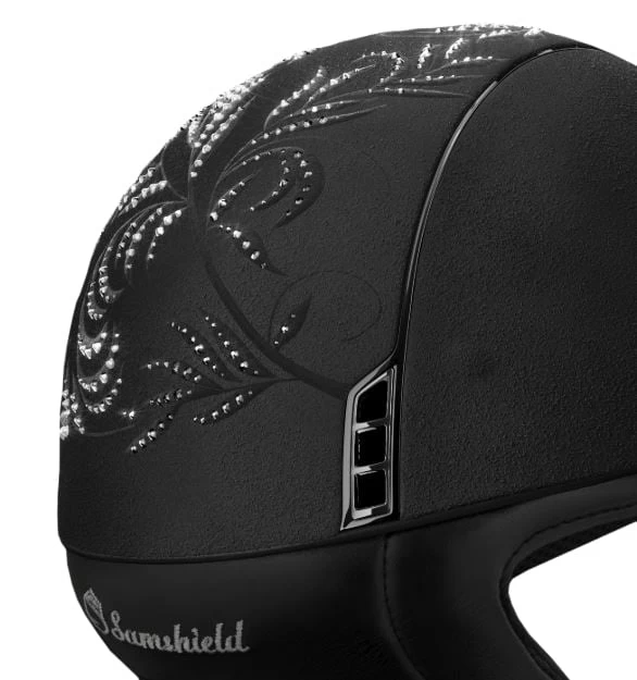 Alcantara Flower Swarovski DC - Black 4 Alcantara Flower Swarovski DC - Black - Image 4