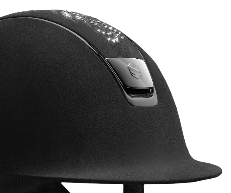 Alcantara Flower Swarovski DC - Black 2 Alcantara Flower Swarovski DC - Black - Image 2