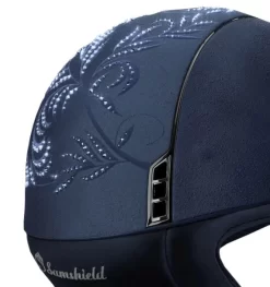 Alcantara Flower Swarovski DC - Navy -Horse Riding Equipment UT 30042 navy bak narbild ny