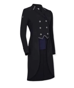 Crystal Fabric Tail Coat - Black