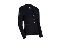 Victorine Crystal Fabric Competition Jacket - Black