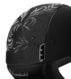 Shadowmatt Flower Swarovski DR - Black -Horse Riding Equipment ut 30170 bak narbild ny