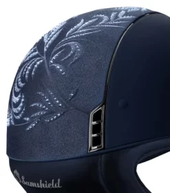 Shadowmatt Flower Swarovski DC - Navy -Horse Riding Equipment ut 30170 navy bak narbild ny