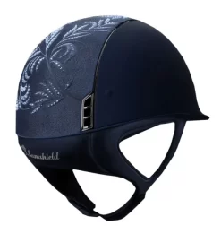 Shadowmatt Flower Swarovski DC - Navy -Horse Riding Equipment ut 30170 navy bak ny